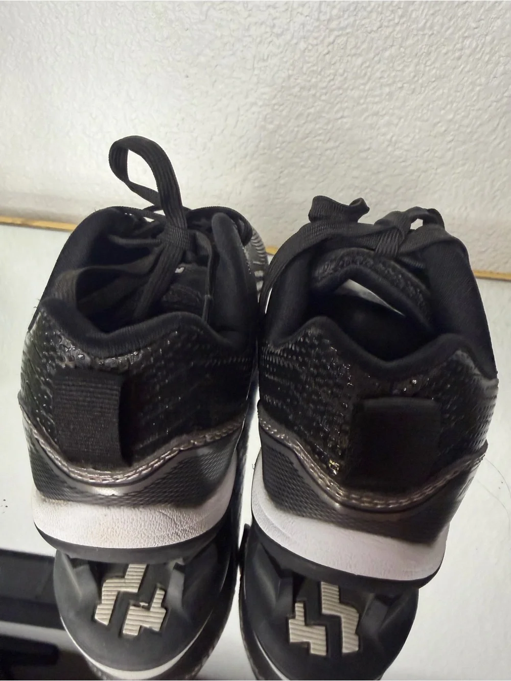 Kids' Black Lace-Up Athletic Sneakers